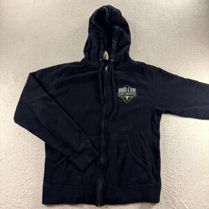 Brooks & Dunn Last Rodeo Hoodie‎ Mens Small Black Spellout Graphic Fleece Lined